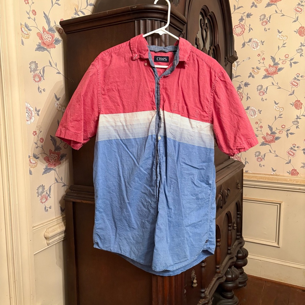 Chaps Patriotic Button-up - Picture 2 of 4